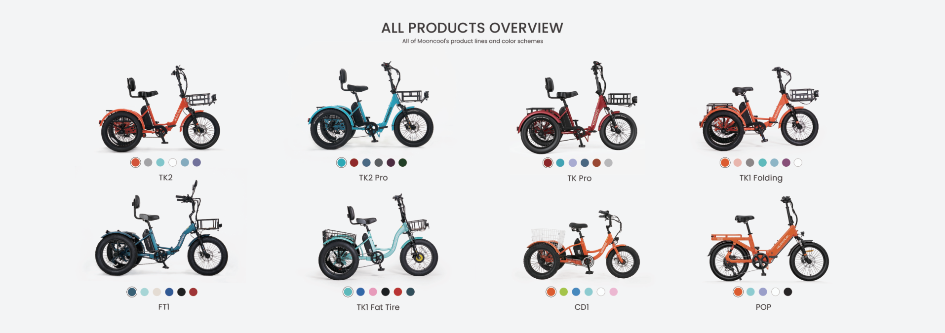Mooncool All Products Overview